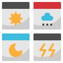 پیش‌نمایش فایل weather-application-1 از پک پیش بینی آب و هوا خطی تخت