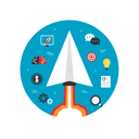 پیش‌نمایش فایل imagination-paper-plan-with-business-icon-business-concept-isolated-on-white-background از پک مفهوم کسب و کار