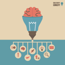 پیش‌نمایش فایل lightbulb-tree-with-conceptual-root-retro-vintage-style از پک مفهوم کسب و کار