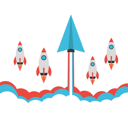پیش‌نمایش فایل rocket-race-on-sky-business-concept از پک مفهوم کسب و کار