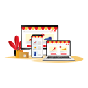 پیش‌نمایش فایل e-commerce-on-multiple-devices-4756079 از پک تجارت الکترونیک