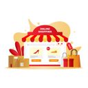 پیش‌نمایش فایل online-shopping-store-4057500 از پک تجارت الکترونیک