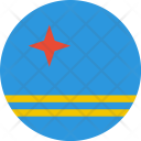پیش‌نمایش فایل aruba-flag-world-nation از پک پرچم‌های جهان با سبک فلت دایره‌ای