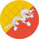 پیش‌نمایش فایل bhutan-flag-world-nation از پک پرچم‌های جهان با سبک فلت دایره‌ای