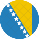 پیش‌نمایش فایل bosnia-and-herzegovina-flag-world-nation از پک پرچم‌های جهان با سبک فلت دایره‌ای
