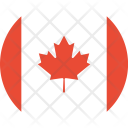 پیش‌نمایش فایل canada-flag-world-nation از پک پرچم‌های جهان با سبک فلت دایره‌ای