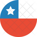 پیش‌نمایش فایل chile-flag-world-nation از پک پرچم‌های جهان با سبک فلت دایره‌ای