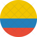 پیش‌نمایش فایل colombia-flag-world-nation از پک پرچم‌های جهان با سبک فلت دایره‌ای