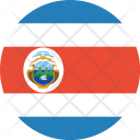 پیش‌نمایش فایل costa-rica-flag-world-nation از پک پرچم‌های جهان با سبک فلت دایره‌ای
