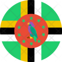 پیش‌نمایش فایل dominica-flag-world-nation از پک پرچم‌های جهان با سبک فلت دایره‌ای