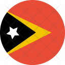 پیش‌نمایش فایل east-timor-flag-world-nation از پک پرچم‌های جهان با سبک فلت دایره‌ای