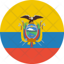 پیش‌نمایش فایل ecuador-flag-world-nation از پک پرچم‌های جهان با سبک فلت دایره‌ای