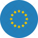 پیش‌نمایش فایل europe-flag-world-nation از پک پرچم‌های جهان با سبک فلت دایره‌ای