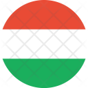 پیش‌نمایش فایل hungary-flag-world-nation از پک پرچم‌های جهان با سبک فلت دایره‌ای