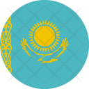 پیش‌نمایش فایل kazakhstan-flag-world-nation از پک پرچم‌های جهان با سبک فلت دایره‌ای