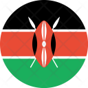 پیش‌نمایش فایل kenya-flag-world-nation از پک پرچم‌های جهان با سبک فلت دایره‌ای