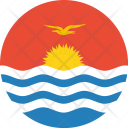 پیش‌نمایش فایل kiribati-flag-world-nation از پک پرچم‌های جهان با سبک فلت دایره‌ای