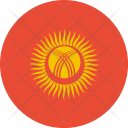 پیش‌نمایش فایل kyrgyzstan-flag-world-nation از پک پرچم‌های جهان با سبک فلت دایره‌ای