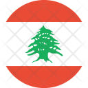 پیش‌نمایش فایل lebanon-flag-world-nation از پک پرچم‌های جهان با سبک فلت دایره‌ای
