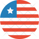 پیش‌نمایش فایل liberia-flag-world-nation از پک پرچم‌های جهان با سبک فلت دایره‌ای