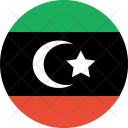 پیش‌نمایش فایل libya-flag-world-nation از پک پرچم‌های جهان با سبک فلت دایره‌ای