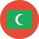 پیش‌نمایش فایل maldives-flag-world-nation از پک پرچم‌های جهان با سبک فلت دایره‌ای