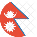 پیش‌نمایش فایل nepal-flag-world-nation از پک پرچم‌های جهان با سبک فلت دایره‌ای