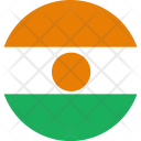 پیش‌نمایش فایل niger-flag-world-nation از پک پرچم‌های جهان با سبک فلت دایره‌ای