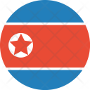 پیش‌نمایش فایل north-korea-flag-world-nation از پک پرچم‌های جهان با سبک فلت دایره‌ای
