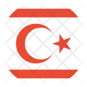 پیش‌نمایش فایل northern-cyprus-flag-world-nation از پک پرچم‌های جهان با سبک فلت دایره‌ای