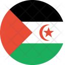 پیش‌نمایش فایل sahrawi-arab-flag-world-nation از پک پرچم‌های جهان با سبک فلت دایره‌ای