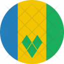 پیش‌نمایش فایل saint-vincent-and-grenadines-flag-world-nation از پک پرچم‌های جهان با سبک فلت دایره‌ای