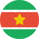 پیش‌نمایش فایل suriname-flag-world-nation از پک پرچم‌های جهان با سبک فلت دایره‌ای