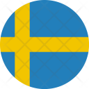 پیش‌نمایش فایل sweden-flag-world-nation از پک پرچم‌های جهان با سبک فلت دایره‌ای