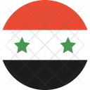 پیش‌نمایش فایل syria-flag-world-nation از پک پرچم‌های جهان با سبک فلت دایره‌ای