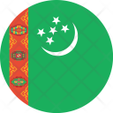 پیش‌نمایش فایل turkmenistan-flag-world-nation از پک پرچم‌های جهان با سبک فلت دایره‌ای