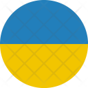 پیش‌نمایش فایل ukraine-flag-world-nation از پک پرچم‌های جهان با سبک فلت دایره‌ای