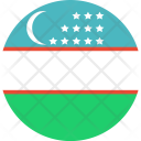 پیش‌نمایش فایل uzbekistan-flag-world-nation از پک پرچم‌های جهان با سبک فلت دایره‌ای