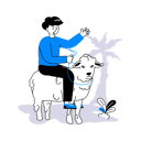 پیش‌نمایش فایل boy-playing-with-animal-11744531 از پک عید قربان