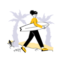 پیش‌نمایش فایل girl-holding-surf-board-12014526 از پک تابستان و سفر