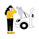 پیش‌نمایش فایل girl-talk-on-mobile-for-overheated-engine-12014546 از پک تابستان و سفر