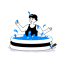 پیش‌نمایش فایل boy-enjoying-in-inflatable-pool-12014424 از پک تابستان و سفر