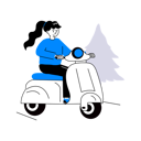 پیش‌نمایش فایل girl-going-for-scooter-riding-12014442 از پک تابستان و سفر
