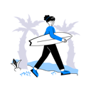 پیش‌نمایش فایل girl-holding-surf-board-12014446 از پک تابستان و سفر