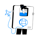 پیش‌نمایش فایل girl-standing-with-passport-for-international-trip-12014430 از پک تابستان و سفر