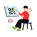 پیش‌نمایش فایل boy-doing-qr-code-payment-12152390 از پک خدمات مشتریان