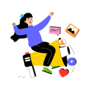پیش‌نمایش فایل girl-doing-24-hours-marketing-12152382 از پک خدمات مشتریان