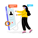 پیش‌نمایش فایل girl-doing-customer-deal-12152377 از پک خدمات مشتریان