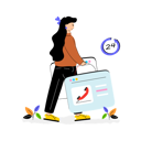 پیش‌نمایش فایل girl-doing-online-24-hours-website-service-12152397 از پک خدمات مشتریان