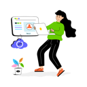 پیش‌نمایش فایل girl-finding-customer-profile-12152398 از پک خدمات مشتریان